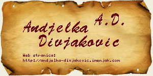 Anđelka Divjaković vizit kartica